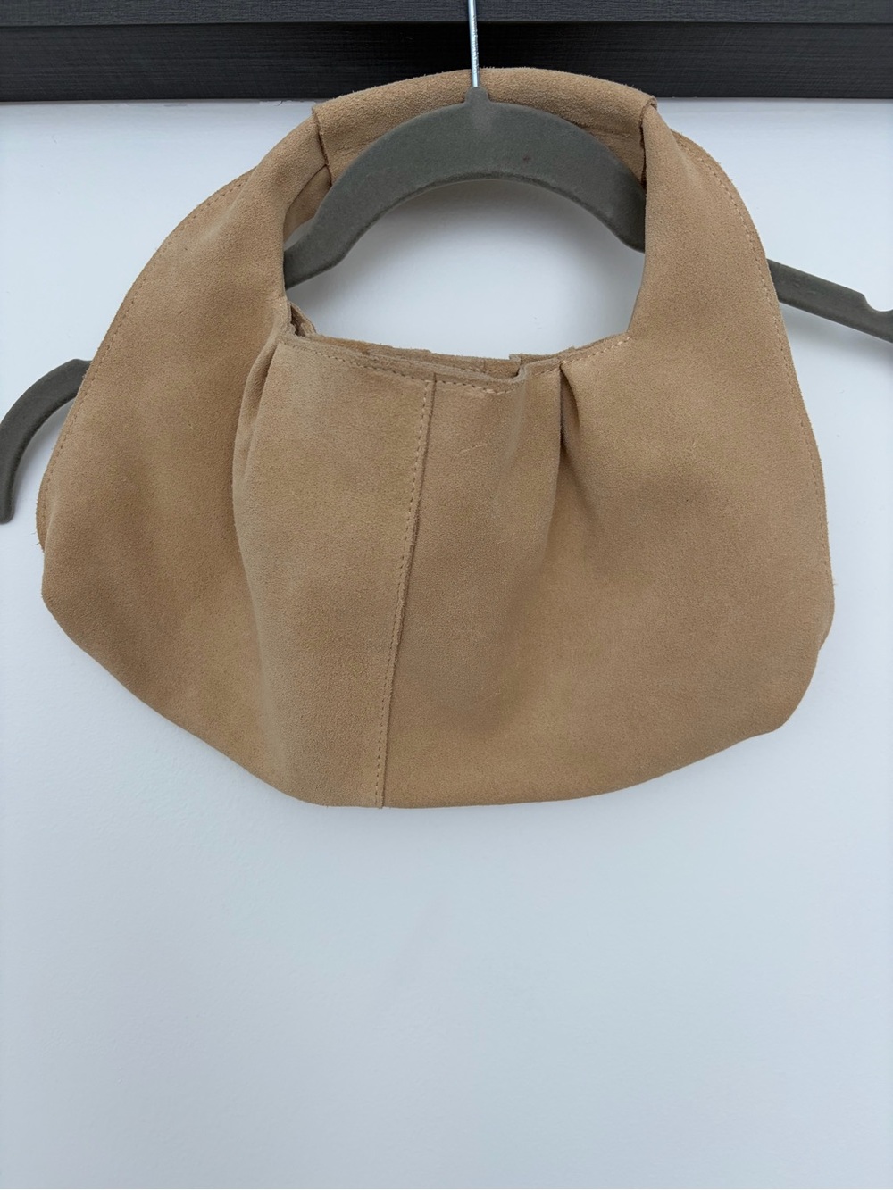 Mark & Graham Tan Suede Hobo Bag